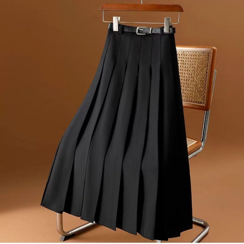 Gray Mid-length Skirt