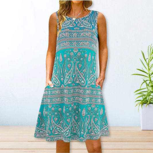 Printed Swing Loose Long Dress