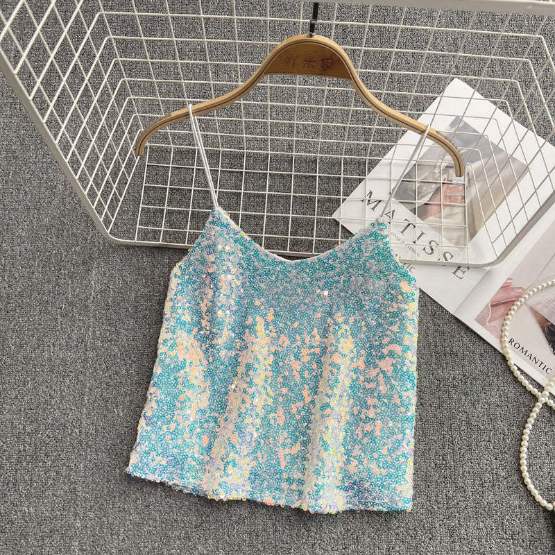 Short Loose Sleeveless Top