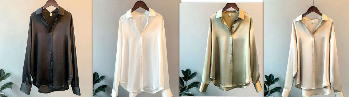 Long-sleeved Satin Shirt