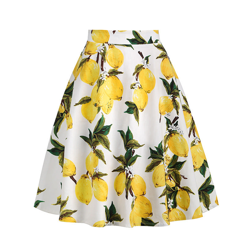 Vintage Printed Hepburn Floral Skirt